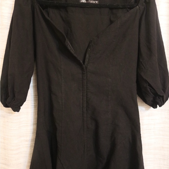 Zara Classic Black Puff Sleeve Dress - Picture 1 of 1